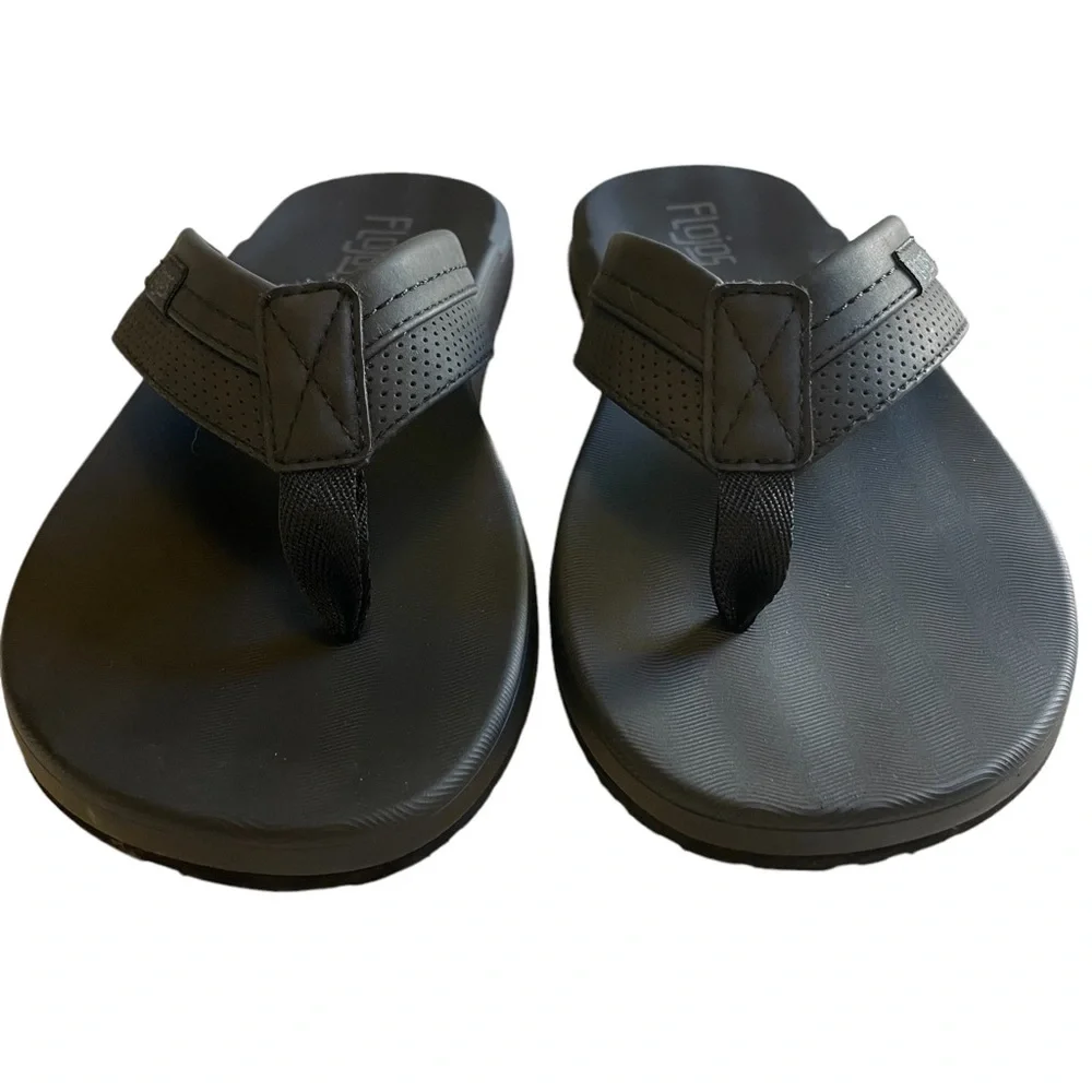 Flojos Black Flip Flops. Size 9
